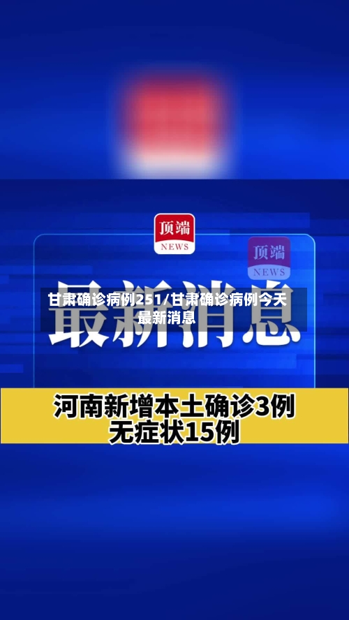 甘肃确诊病例251/甘肃确诊病例今天最新消息-第1张图片